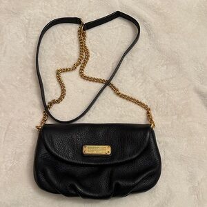 Marc Jacobs Black Crossbody Bag with Gold Chain